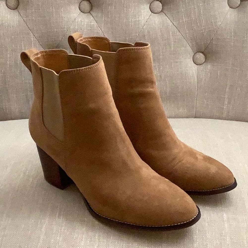 J.Crew Women’s Size 7.5 Brown Rory Microsuede Faux Suede Cute Fall Boots Booties
